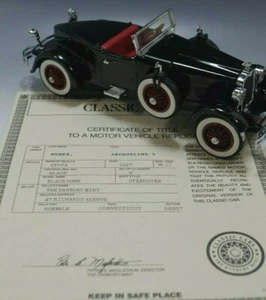 DANBURY MINT 1927 STUTZ BLACK HAWK CAR 1:24 SCALE DIE CAST NM #4 - Picture 1 of 10