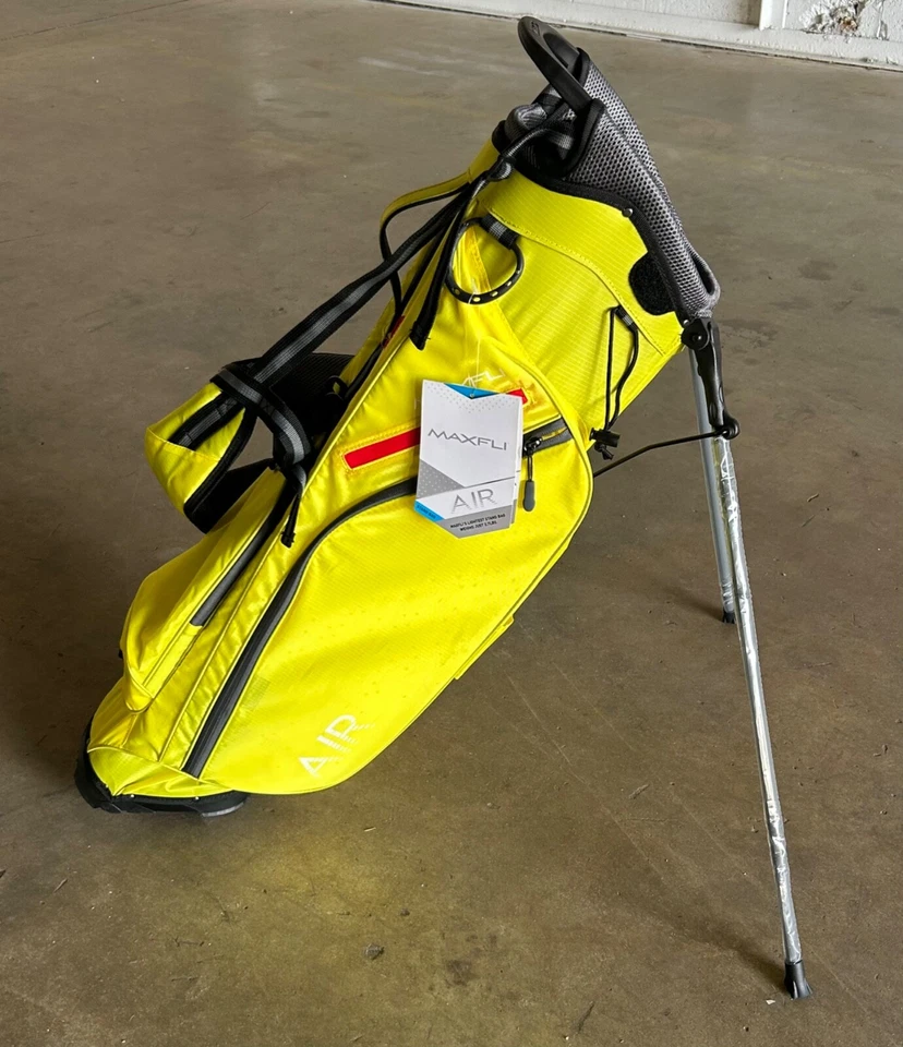 with tags Maxfli Air Stand GOLF BAG - - Gold (MX22AIRGOLDSB)