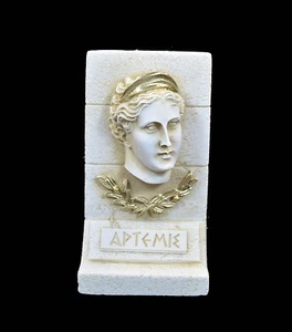 Artemisa Alabastro Escultura Pátina Artefacto Antiguo Diosa Griega - Imagen 1 de 6