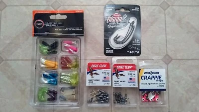 Tube Jigs Eagle Claw Luck E Strike Jig Heads Crappie Panfish Fishing Lures Lot - Image 1 of 3