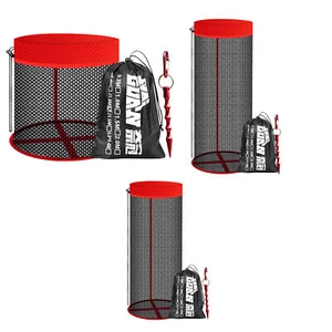 1X Foldable Nylon Floating Fishing Basket Fish Keeping Net Fishing CageBasket - Picture 1 of 12