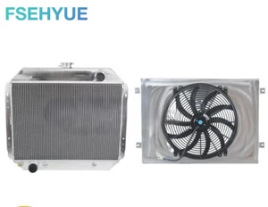 3Row Radiator+Shroud Fan Fits 1966-1979 Ford F100 F150 F250 F350 Bronco Truck V8 - Picture 1 of 8