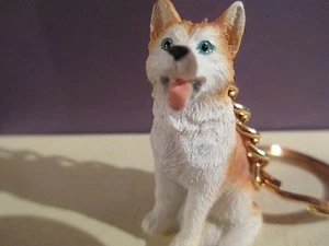 HUSKY ROSSO BIANCO OCCHI BLU ~ PORTACHIAVI ~ OTTIMO ARTICOLO REGALO - Foto 1 di 2