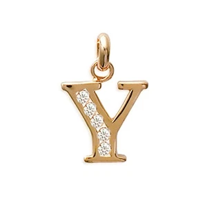 Pendentif Homme Lettre Y Plaqué Or et Zirconias - 2A860A11023H - BigBang-Bijoux - Imagen 1 de 1