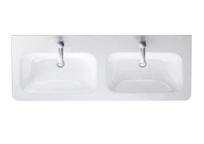 Duravit Doppelwaschtisch DuraStyle 130x48 cm mit Überlauf, mit Hahnlochbank, 2 - Bild 1 von 2
