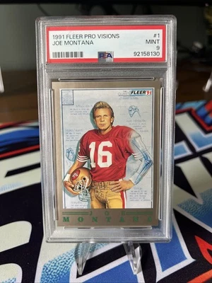 Fleer Pro Visions #1 1991 Joe Montana PSA 9 como nuevo San Francisco 49ers Foto 1 de 2