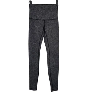 Lululemon Wunder Under High Rise Leggings grau Fischgrät Yogahose - Bild 1 von 4