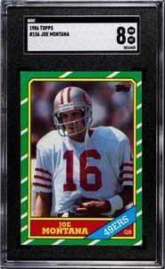 1986 Topps - Joe Montana #156 SCG Graded 8 - Picture 1 of 2