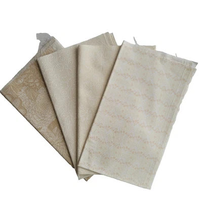 LOTE DE 4 CUARTOS DE CHATARRA/GRASA - Licuadoras de edredón floral beige crema neutro de tela de algodón Foto 1 de 4