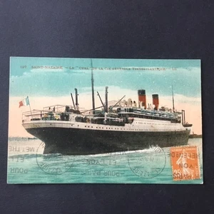 CPA Paquebot CGT Cuba Carte Postale Marine Navire Bateau PC - Imagen 1 de 2