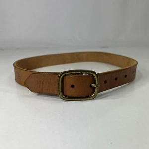 "RYAN" Embossed Brown Leather Belt - Boys Size 23 - Picture 1 of 6