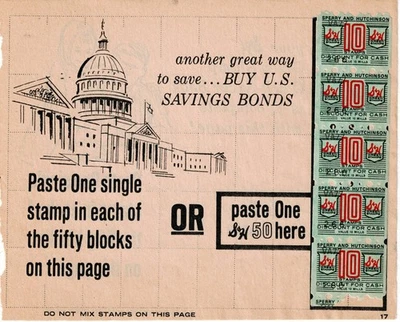 American Sperry & Hutchinson Coupon Book page 5 Cinderella / Savings stamps(C) - Image 1 of 3