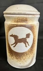 Vintage Richard Dick Masterson Keramik Glas Kanister Southwest Horse 8" Santa Fe NM - Bild 1 von 12