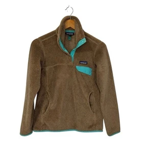 Patagonia Damen Re-Tool Snap-T Fleecepullover Größe XS braun türkis - Bild 1 von 7