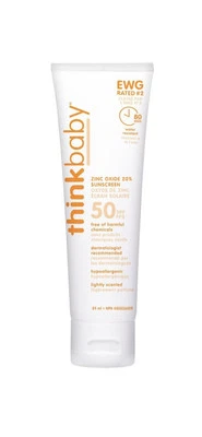 Thinkbaby FPS 50+ Protector Solar Mineral para Bebé Seguro, Natural Resistente al Agua 6oz Foto 1 de 4