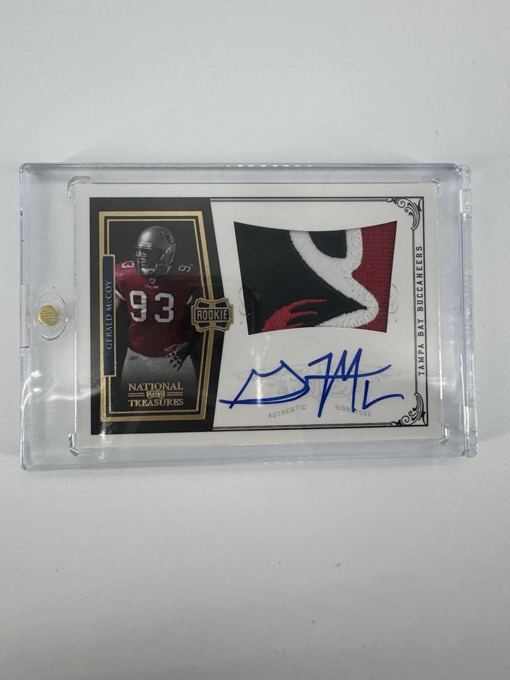 National Treasures Gerald McCoy 2011/25 parche de novato automático RPA impecable Panini Foto 1 de 2