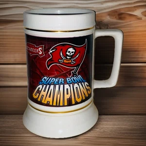 Tampa Bay Buccaneers NFL Super Bowl 37 XXXVII Champions XL 28 oz Beer Stein NWT - Picture 1 of 3