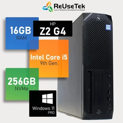 HP Z2 Workstation G4 SFF Core i5-9500 3.0GHz 16GB RAM 256GB NVMe SSD Win 1 1 Pro - Image 1 of 4