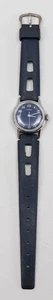 Timex Watch Women Silver Tone Retro Blue Dial Blue Band Manual Wind Vintage - Picture 1 of 11