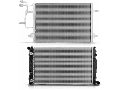 For 1998-2001 Audi A4 Quattro Radiator and A/C Condenser Kit APR 83657ZYMJ 1999 - Image 1 of 2