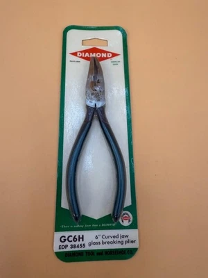 Alicate para romper vidrio mandíbula curva Diamond 6" GC6H nuevo stock antiguo en paquete sellado Foto 1 de 4