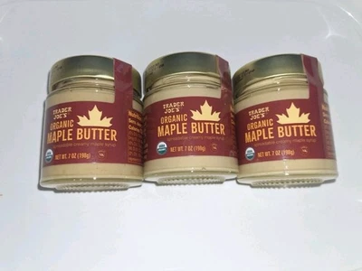 Lote de 3 Mantecas de Arce Orgánicas Trader Joe's Edición Limitada 7 OZ Cada una Foto 1 de 2