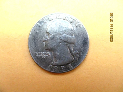 1984P QUARTER ERRORS( P )IS TINY AND FILLED IN. (IN) IS TOGEATHER  #3 - Image 1 of 4