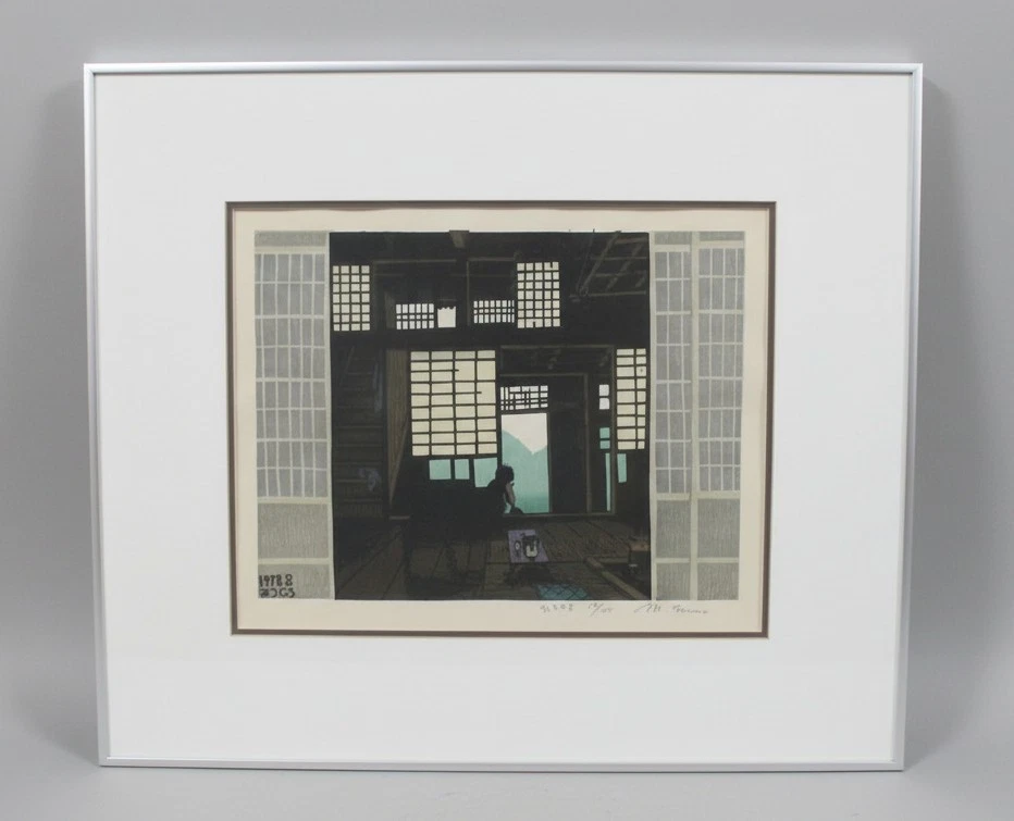 蓝色古董日本版画| eBay