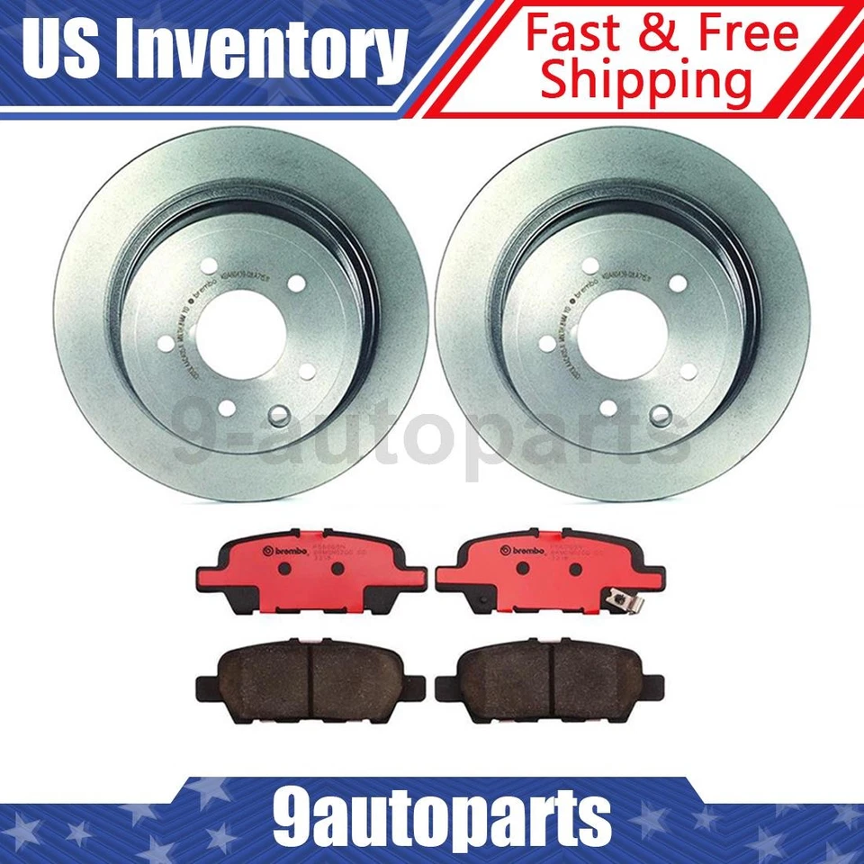 Kit de frenos traseros Brembo rotores de disco pastillas de cerámica para Nissan Altima 2010-2018 Foto 1 de 4