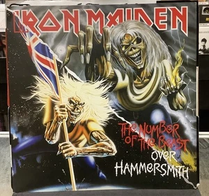 RARO Iron Maiden “El Número de la Bestia Sobre Hammersmith” 12x12 Promo Plano - Imagen 1 de 6