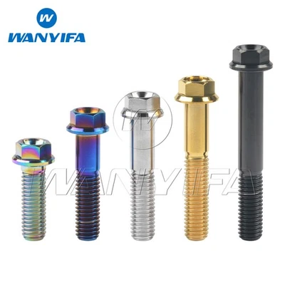 WANYIFA Titanium Bolt M8x15 20 25 30 35 40 45 50 55 60 65mm Small Flange Hex Head Screws