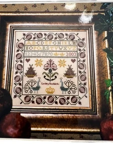 Hillside Samplings Pomegranate Sampler Motifs Peacock Alphabet Cross Stitch VTG - Picture 1 of 5