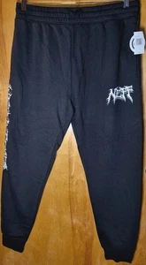 NEW Neff Weird Times Logo Large L Black Jogger Sweatpants Men's Pockets MSRP $45 - Picture 1 of 7
