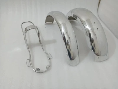 Honda CL72 CL77 (1962 - 1967) 305 Scrambler Aluminum Alloy Polished Mudguard set Foto 1 de 4
