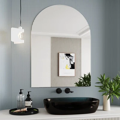Arched Mirrors for Bathroom Sink,30x40 Frameless Bathroom Mirror,Espejo para ... - Image 1 of 4