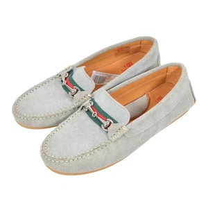 Eli Driver Driving Shoes Slip On Loafers Blue Leather Suede Brand New EU 37 UK 4 - Picture 1 of 15