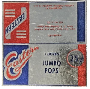 EASTERN JUMBO POPS packaging label tag Maspeth NY Had the best ices - Picture 1 of 2