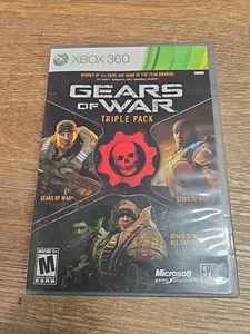 Gears of War Triple Pack Microsoft Xbox 360 2011 Shooter Videojuego CIB Completo - Imagen 1 de 6