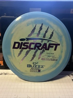 SUPER RARE OOP Discraft ESP Swirl Buzzz First Run 4 Claw (4x) McBeth Disc 177g+ - Image 1 of 4