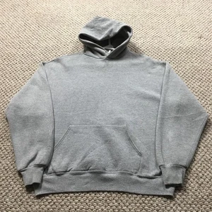 Vintage Jerzees Hoodie Mens XL Gray USA Made Pullover Sweatshirt 90s Streetwear - Picture 1 of 10