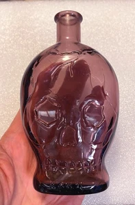Vintage Wheaton NJ 1971 Amethyst Purple SKULL Poison Bottle 5-1/4” Tall GREAT! - Picture 1 of 7