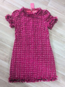 KATE SPADE NEW YORK Womens Fuchsia Pink TWEED DRESS Size 4 NWT $449 - Picture 1 of 7