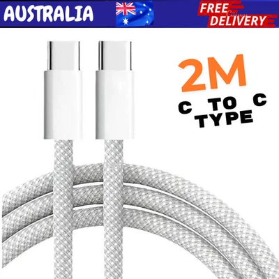 Braided USB Type C to USB-C Cable Charge PD 60W Fast Charger Quick Charging Data - image 1 of 4