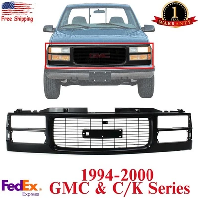 Front Grille Assembly For 1994-2000 GMC C1500 C2500 C3500 K1500 K2500 K3500 - Изображение 1 из 4