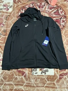 Asics Black Size-S FZ FT Full Zip Lightweight Hoodie NWT - Picture 1 of 4