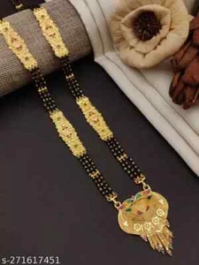 Mangalsutra Joharibazar Joyas Tradicional Elegante Mangalsutras Fiesta Ropa - Imagen 1 de 1