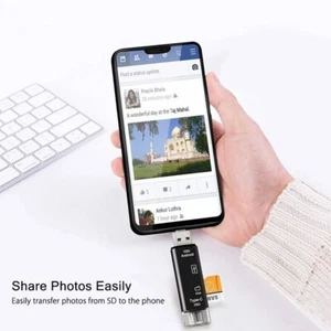 5 IN 1 Type C Adapter Multifunction Usb Micro TF SD Memory Card Reader Adapter - Afbeelding 1 van 11