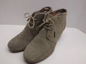 Stivaletti stringati donna TOMS Kale stivaletti CUNEO deserto talpa scamosciati taglia 7,5 - Foto 1 di 12