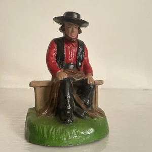 Antique/Vintage Cast Iron Amish Man  Book Ends Door Stop - Picture 1 of 10