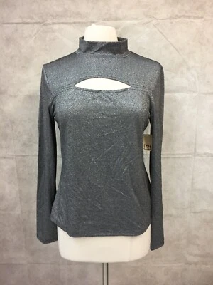 Lei Women’s Gray Long Sleeve Mock Neck Blouse Size XL - Image 1 of 4